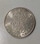 2 кроны 1955 года Швеция, фото №2