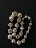 Старовинне срібне намисто, в техніці філігрань (срібло 800 пр, вага 42 гр), фото №4