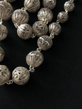 Старовинне срібне намисто, в техніці філігрань (срібло 800 пр, вага 42 гр), фото №8