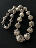 Старовинне срібне намисто, в техніці філігрань (срібло 800 пр, вага 42 гр), фото №2