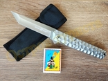 Складной нож Extreme Silver Tanto с чехлом, numer zdjęcia 3