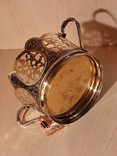 Советская серебряная с позолотой конфетница. Кубачи, 875 проба., фото №5