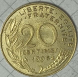 Франция 20 сентим 1995, фото №2