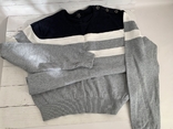 Мужской пуловер, Чоловічий пуловер L сірий, фото №2