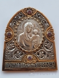 Настольная икона Божья Матерь 925 Серебро, фото №2