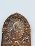 Настольная икона Божья Матерь 925 Серебро, фото №4