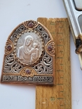 Настольная икона Божья Матерь 925 Серебро, фото №12