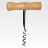 Прочный, удобный штопор металлический с деревянной ручкой 10см, фото №3