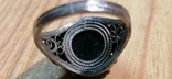 Біжутерія каблучка з чорним каменем 18,5 р, фото №6