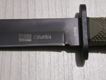 Ніж для полювання,туризму,риболовлі Columbia 2178B Хаки Tanto з пластиковим чехлом 30см, фото №6