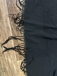Платок великий вишитий чорними нитками, фото №3
