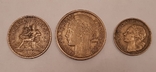 3 монеты Франция 1 франк 1924 2 франка 1941 10 франков 1953, фото №3