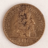 3 монеты Франция 1 франк 1924 2 франка 1941 10 франков 1953, фото №7