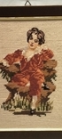 Картина в деревянной раме, вышивка шерстью, фото №3