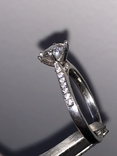 Кольцо серебро с муассанитом 1 карат 6.5 мм сертификат, numer zdjęcia 7