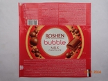 Шоколадна обгортка "Roshen bubble Milk" 80 г (ПрАТ "БФ "Вінниця", Україна) (2023), фото №2