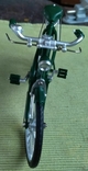 Модель міського ретро велосипеда масштаб 1:10 зелений, фото №9