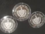 Монеты Набор Куба 10 песо 2000 г Корабль Парусник серебро 999 проба, фото №8