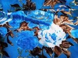 Платок палантин панбархат Цветы, большой 83 х 212 см., фото №5