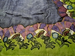 Тонкий шёлковый платок Meier Seide, ручная роспись, рисованный платок, роуль, 90/85 см, фото №2