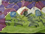 Тонкий шёлковый платок Meier Seide, ручная роспись, рисованный платок, роуль, 90/85 см, фото №5