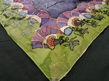 Тонкий шёлковый платок Meier Seide, ручная роспись, рисованный платок, роуль, 90/85 см, фото №6