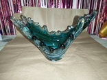 Винтажная ваза цветное стекло, фото №3