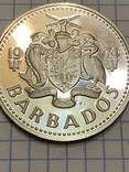 Барбадос 5 долларов 1974 серебро 31.1 грамм, фото №5