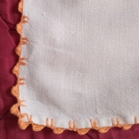 Скатертина кремова з вишивкою і мережкою (льон), фото №6