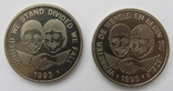 Нидерланды, набор*2 шт 1 peace 1993 нидерл+англ "ADM - анти-дискриминационная монета", фото №10