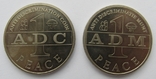 Нидерланды, набор*2 шт 1 peace 1993 нидерл+англ "ADM - анти-дискриминационная монета", фото №11