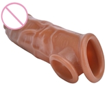 Эректальная насадка на пенис силиконовая (многоразовая, телесная). Блиц., photo number 2
