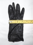 Рукавиці жіночі шкіряні чорні розмір S /M, фото №7