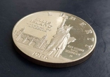 Серебряный 1 доллар 1986 г, США (26,85 г.; 0.900), 100 лет Статуе Свободы, фото №4