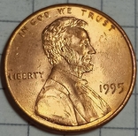 США 1 цент 1995, фото №2