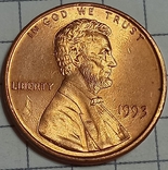 США 1 цент 1993, фото №2