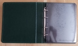 Альбом для банкнот бон купюр Тризуб 10 листів Schulz Шульц Оптима зелений золото, фото №3