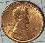 США 1 цент 1988, фото №2