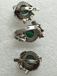 Кольцо и серьги серебро с малахитом. 925, фото №8