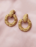 Красиві вінтажні золотисті сережки-кліпси в стилі YVES SAINT-LAURENT , 1980х роки, photo number 12