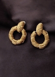 Красиві вінтажні золотисті сережки-кліпси в стилі YVES SAINT-LAURENT , 1980х роки, numer zdjęcia 13