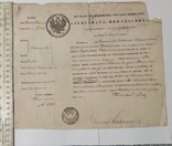 Старинный паспорт периода правления Александра II ( бланк образца 1859 года )., фото №3