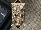 Старовинний перстень з діамантами, фото №7