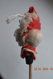 Новогодняя игрушка "Дед Мороз (Санта Клаус)" на палочке. Ткань. Высота 31 (10) см. №19, фото №7