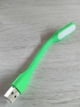 USB Портативный Гибкий LED Светильник Лампа USB LED зеленый, photo number 2