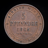 5 Пфеннігів 1864 В, Саксонія, фото №3