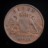 1 Крейцер 1865, Баден, фото №2