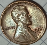 США 1 цент 1964 D, фото №2