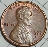 США 1 цент 1977 D, фото №2