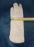 Рукавиці жіночі шкіряні бежеві довгі розмір S /M, фото №6
